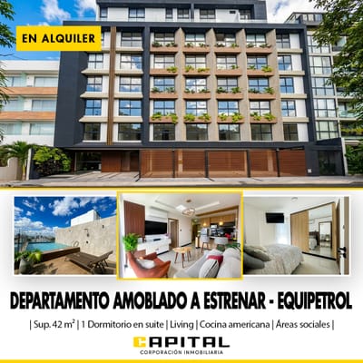 Hermoso departamento finamente amoblado Equip