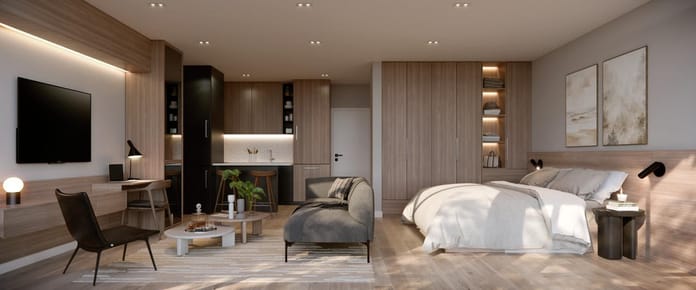 En venta monoambiente en pozo en el Edificio Aurora Recoleta