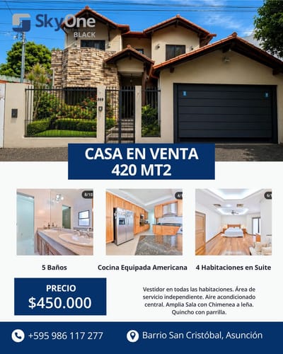 EN VENTA | Residencia de Lujo en Barrio San Cristóbal