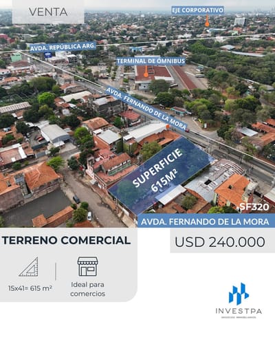 VENTO TERRENO ZONA TERMINAL DE ASUNCIÓN