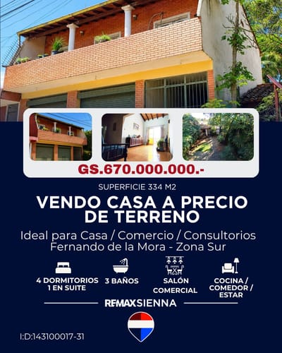 VENDO CASA EN FERNANDO DE LA MORA 