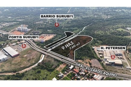 Vendo Propiedad de 9 Hectáreas sobre la ruta Gral Elizardo Aquino Limpio