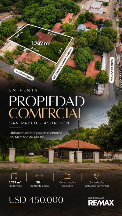 VENDO PROPIEDAD EN BARRIO SAN PABLO - ASUNCIÓN