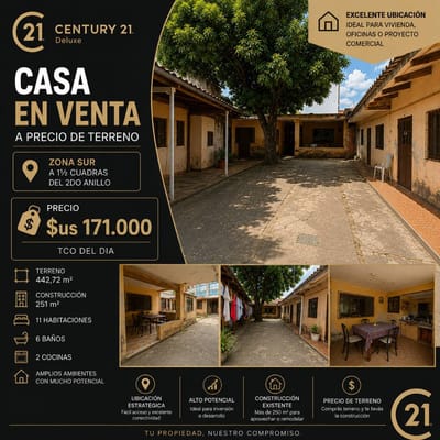 TERRENO EN VENTA 2DO ANILLO AV. TROMPILLO