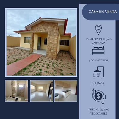 CASA EN VENTA A ESTRENAR DE 3 DORMITORIOS