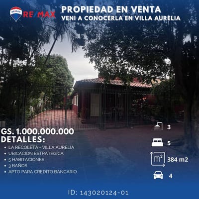 VENDO CASA EN VILLA AURELIA