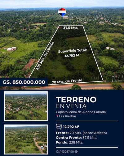 Terreno en venta | Capiatá  