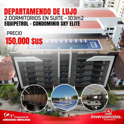 DEPARTAMENTO EN VENTA DE DOS DORMITORIOS EN SUITE DE LUJO EN VENTA