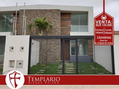 Av. Grigotá 4to. anillo, Zona Sur - Casa a estrenar