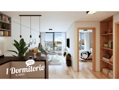 Venta Apartamento 1 Dormitorio y Terraza al Frente con Parrillero en Parque Rodó