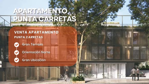 Venta Apartamento Punta Carretas 1 Dormitorio - Gran Terraza - Orientación Norte