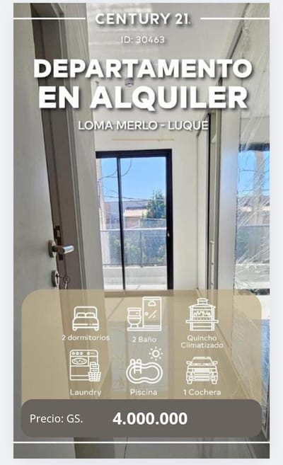 Alquilo departamento Dos habitaciones Edif Jorge Juan Luque 