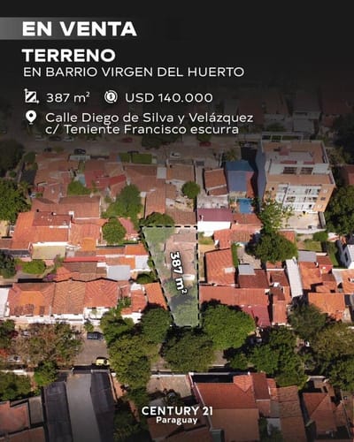 En Venta Terreno De 387m2 - Barrio Virgen Del Huerto Zona Sanatorio Santa Julia