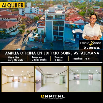 Modernas oficinas en alquiler sobre Avenida Alemana, Zona Norte