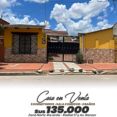 CASA EN VENTA, ZONA NORTE