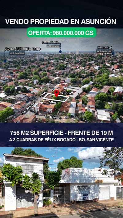 En venta oportunidad casa a precio de terreno en san Vicente Asunción 