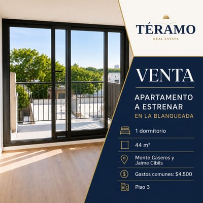 Venta de apartamento con renta activa en La Blanqueada