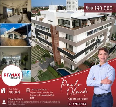  DEPARTAMENTO DUPLEX EN VENTA EN CONDOMINIO ZIRI EINS 