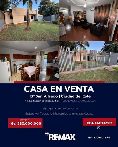 EN VENTA HERMOSA CASA - SAN ALFREDO CDE