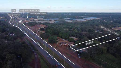 vendo terreno sobre ruta PY-02 Km 12 Monday Ciudad del Este