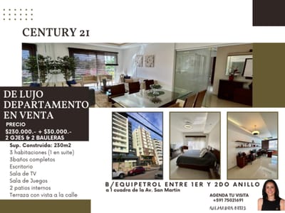 HERMOSO DEPARTAMENTO EN VENTA EN EQUIPETROL!! 