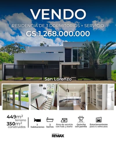 Vendo casa en san Lorenzo 449M2