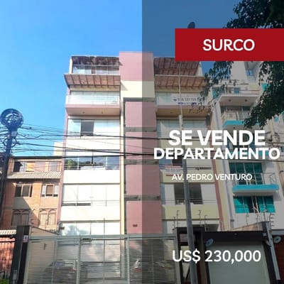 SE VENDE DEPARTAMENTO EN AV. PEDRO VENTURO
