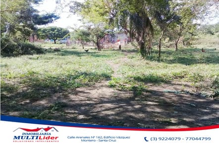 AMPLIO Y HERMOSO LOTE EN VENTA EN MONTERO, URB. CHAPA