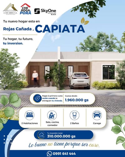 Vendo Casas En Capiata (Rojas Cañada)