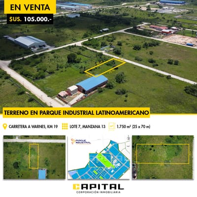 TERRENO EN VENTA EN PARQUE INDUSTRIAL LATINOAMERICANO PILAT