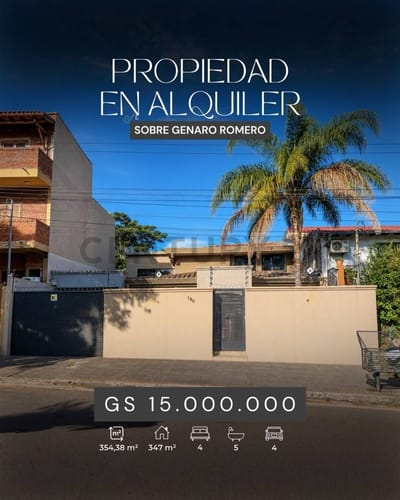 Alquiler de Casa en Cañada del Ybyray, Asunción
