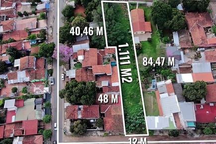 Vendo propiedad de 1111.6 m2 de calle a calle Barrio 4 Mojones/Lambare 