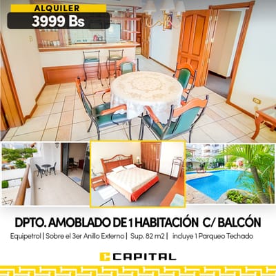 Departamento amoblado en Equipetrol