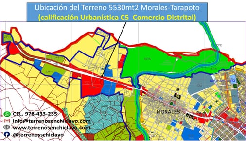  Venta de Terreno en Tarapoto de 5530 m²
