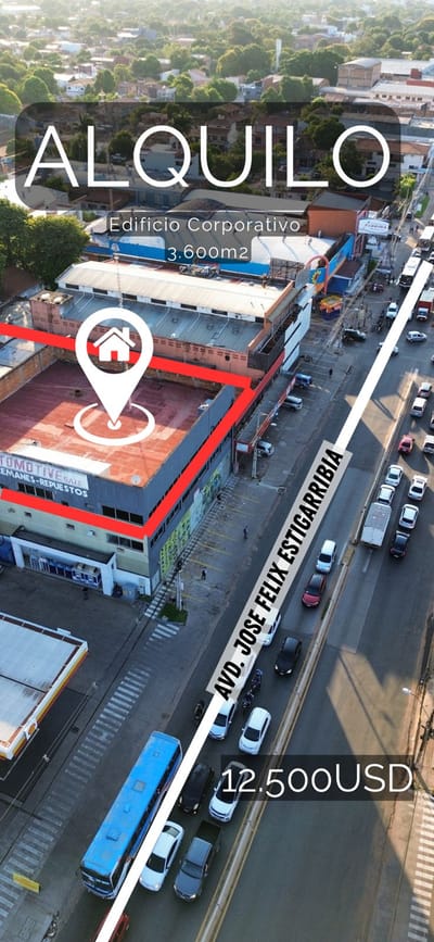 ALQUILO EDIFICIO CORPORATIVO SOBRE AVDA. JOSE FELIX ESTIGARRIBIA EN FDO