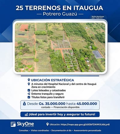 25 TERRENOS EN ITAUGUA