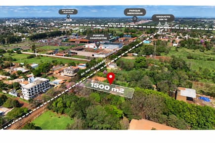 Terreno de 1.500 m² en Km 10 Acaray