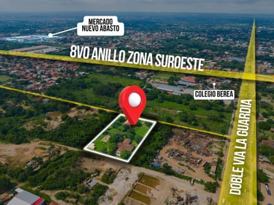 TERRENO EN VENTA – DOBLE VÍA LA GUARDIA 8VO ANILLO