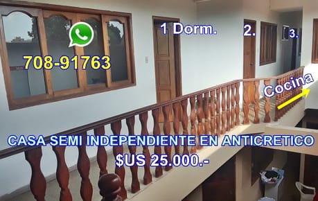 CASA 6 DORMS. 2 PISOS EN VENTA - AV. VIRGEN COTOCA 2DO A.!