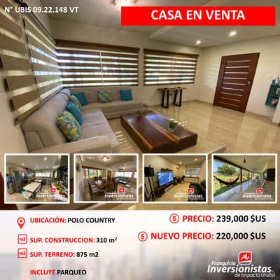 HERMOSA CASA EQUIPADA Y AMOBLADA - CONDOMINIO POLO COUNTRY ‼️