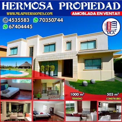 Hermosa Propiedad amoblada en venta!!