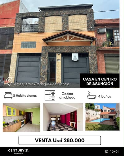 Vendo Casa en el centro de Asuncion 