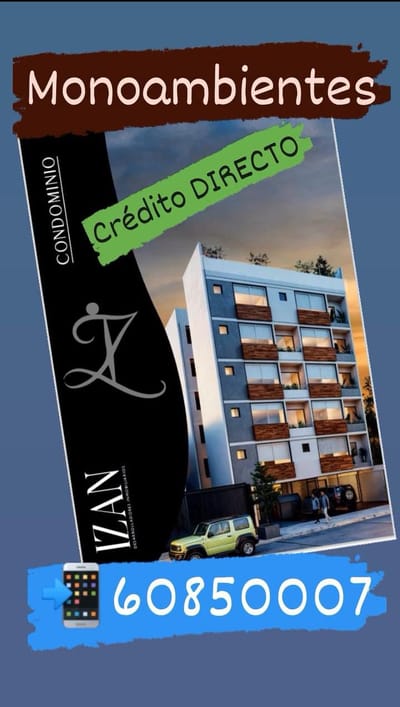 MONOAMBIENTES EN PREVENTA. ENTREGA JUNIO 2026. CRÉDITO DIRECTO