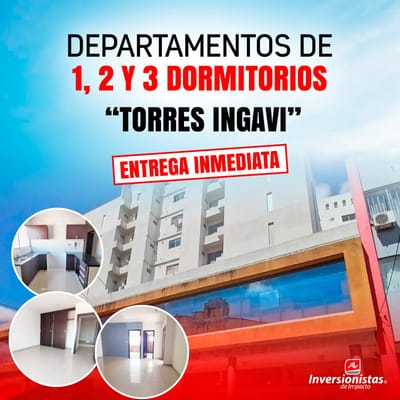 Amplio Departamento De 1 Dormitorio Condominio Torres Ingavi