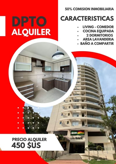 DEPARTAMENTO EN ALQUILER DE 2 DORMITORIOS