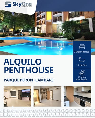 ALQUILO PENTHOUSE EN PARQUE PERON, LAMBARÉ