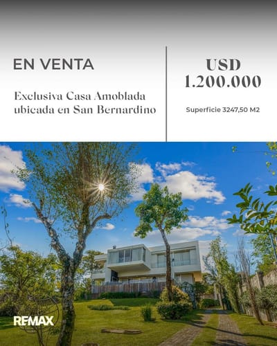 Lujosa casa en san Bernardino totalmente amoblado con piscina y cancha 