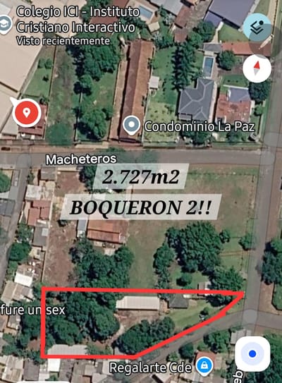 ATENCION INVERSIONISTAS VENDO 2.727M2 EN BOQUERÓN 2!!