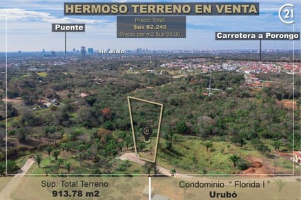 URUBO HERMOSO TERRENO EN VENTA - FLORIDA 1 URUB