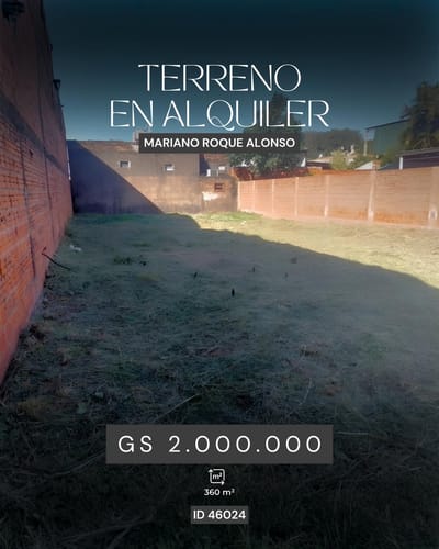 Alquiler de terreno en Mariano Roque Alonso